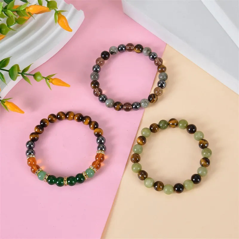 Black Magnetic Tiger Eye Bracelet – Natural Stone Healing Crystal Jewelry for Energy and Protection