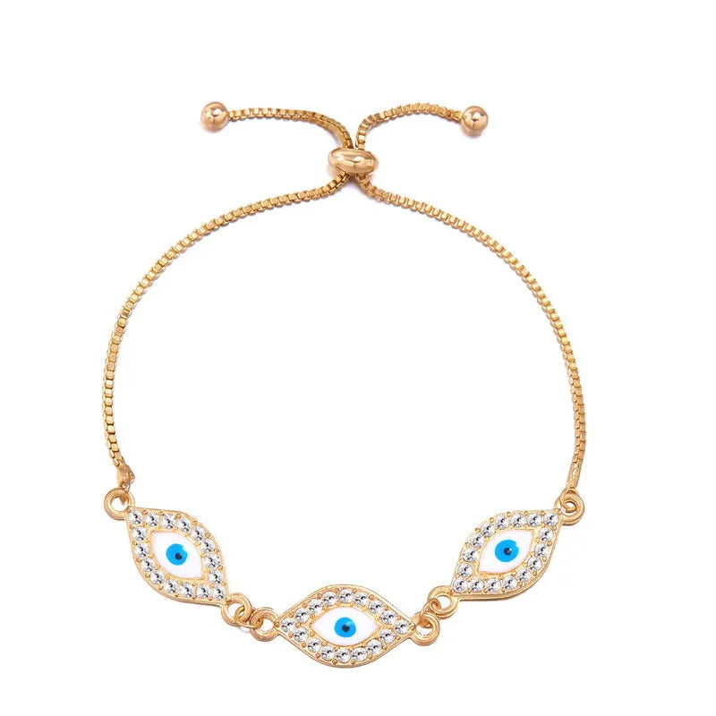 Evil Eye Alloy Bracelet – Symbol of Protection & Good Fortune