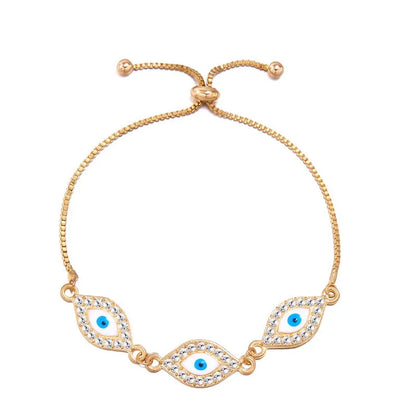 Evil Eye Alloy Bracelet – Symbol of Protection & Good Fortune