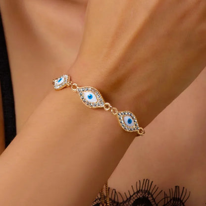 Evil Eye Alloy Bracelet – Symbol of Protection & Good Fortune