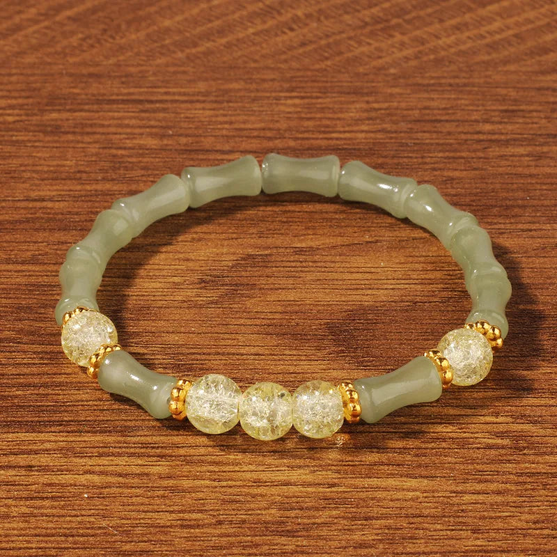 Xiyin Lucky Jade Bamboo Bracelet – Manifest Abundance and Wealth