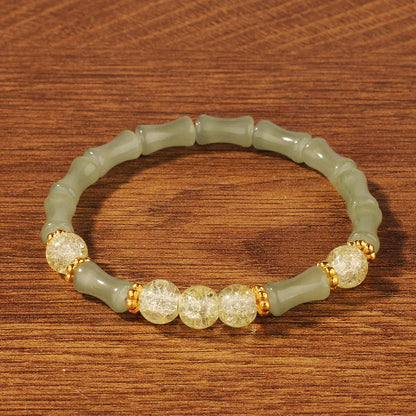Xiyin Lucky Jade Bamboo Bracelet – Manifest Abundance and Wealth