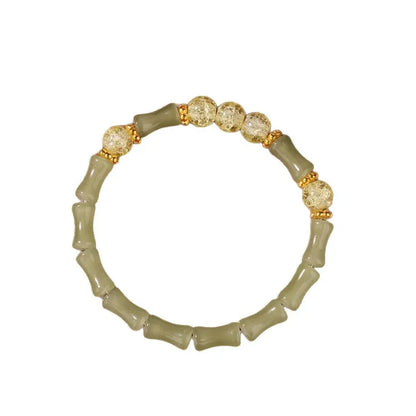 Xiyin Lucky Jade Bamboo Bracelet – Manifest Abundance and Wealth
