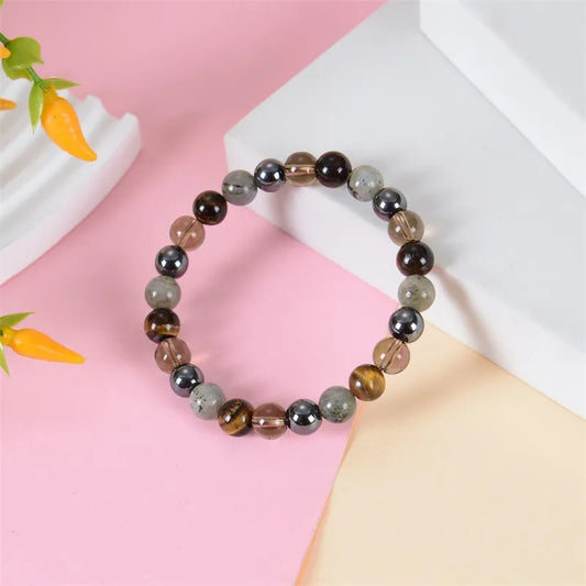 Black Magnetic Tiger Eye Bracelet – Natural Stone Healing Crystal Jewelry for Energy and Protection