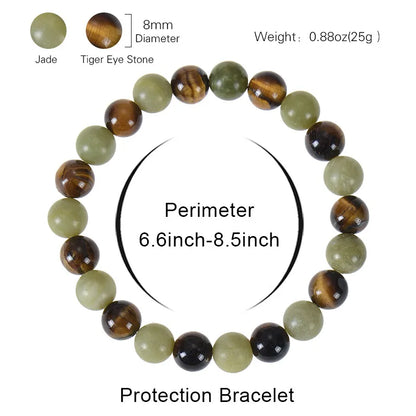Black Magnetic Tiger Eye Bracelet – Natural Stone Healing Crystal Jewelry for Energy and Protection