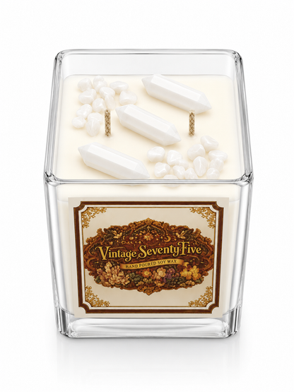 Vintage Seventy-Five™ White Quartz Crystal Candle Purity • Peace • Clarity