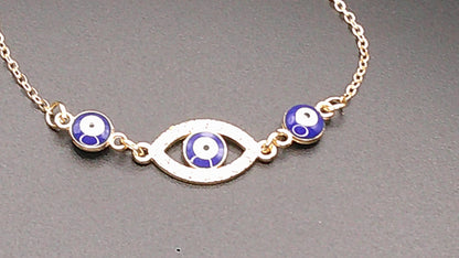 Elegant Evil Eye Alloy Bracelet – Symbol of Protection & Good Fortune