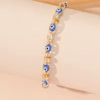 Turkish Black Evil Eye Adjustable Chain Bracelet – Multi- Eye Charm Protection Jewelry