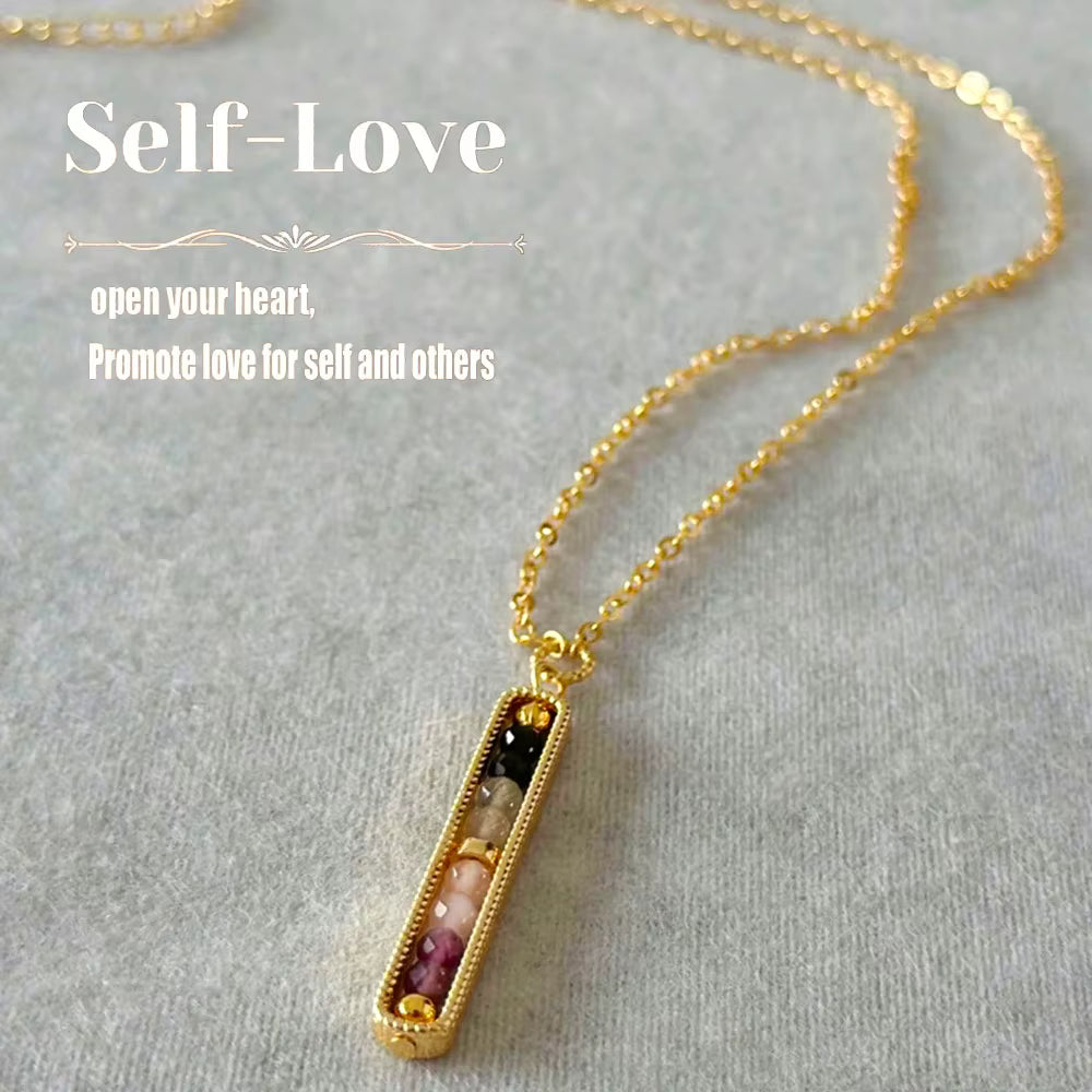 Empathy Protection Necklace for Women – Intuitive Energy Shield with Black Tourmaline, Labradorite, Rose Quartz & Amethyst