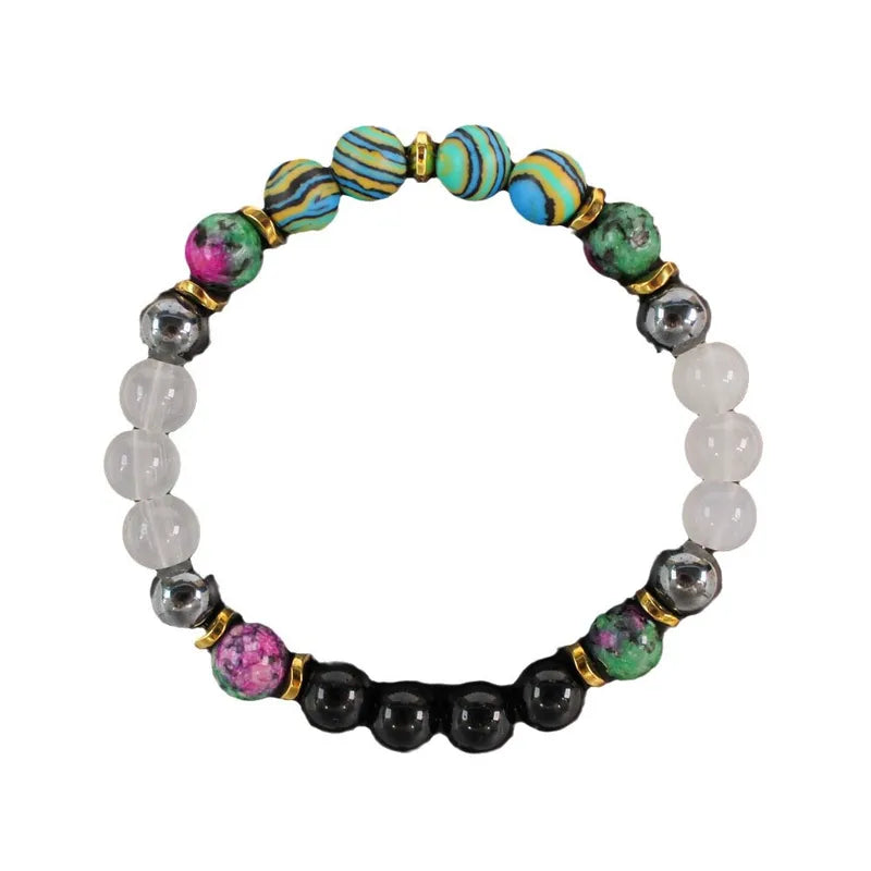 Natural Stone Malachite Bracelet – Cleansing, Protection & Positive Energy