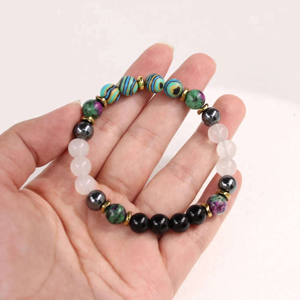 Natural Stone Malachite Bracelet – Cleansing, Protection & Positive Energy