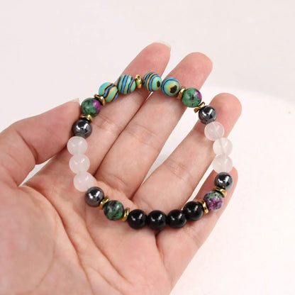Natural Stone Malachite Bracelet – Cleansing, Protection & Positive Energy