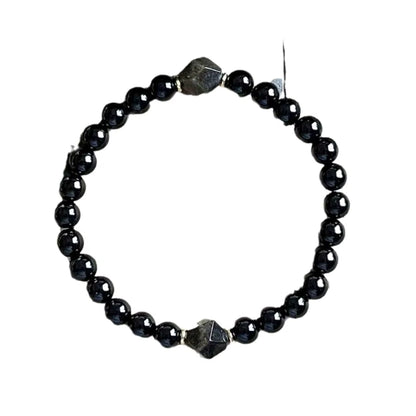 Obsidian & Black Tourmaline Men’s Bracelet – Manifestation & Protection