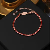 Red Rope Geometric String Bracelet – Buddha Stones “Lock of Good Wishes” with Chain & Lobster Clasp