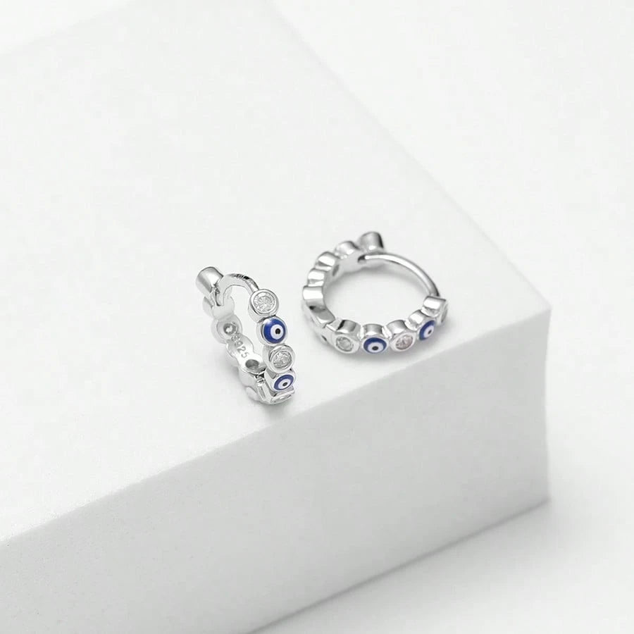 925 Sterling Silver Devil’s Eye Earrings – Personalized Daily Wear Protection Charm