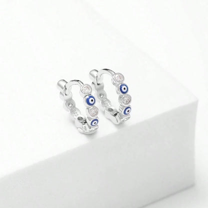 925 Sterling Silver Devil’s Eye Earrings – Personalized Daily Wear Protection Charm