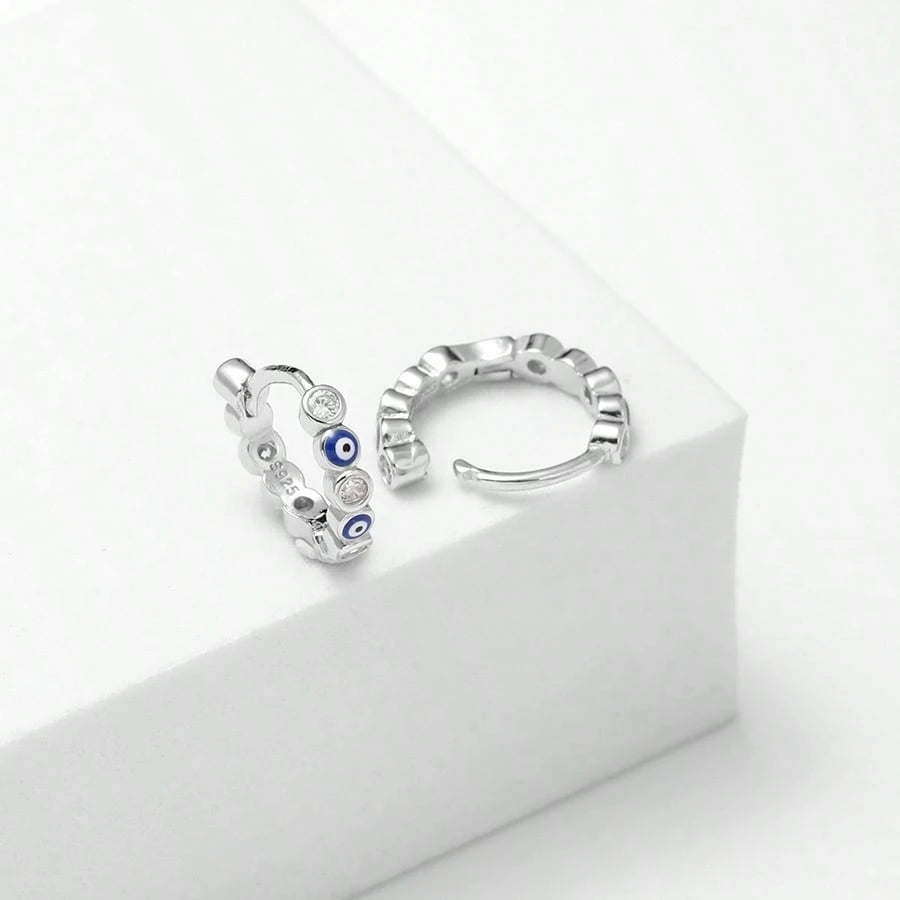 925 Sterling Silver Devil’s Eye Earrings – Personalized Daily Wear Protection Charm